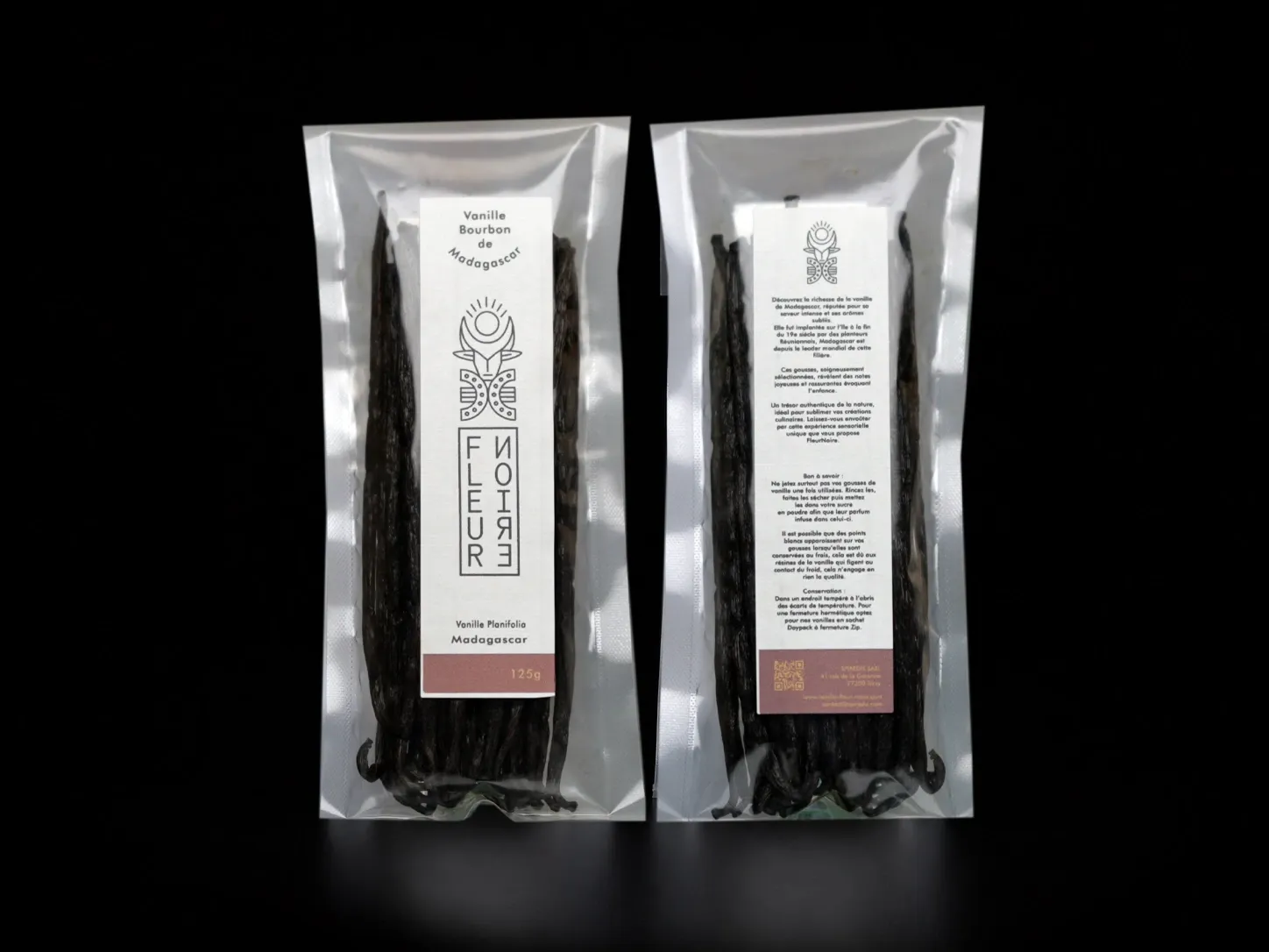 125g Gousses de vanille Bourbon noire non fendues Madagascar